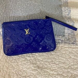 Luxury style Blue Clutch Wristlet